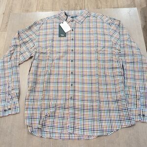 $178 Mens Rodd & Gunn "Glory Bay" Flannel LS Button Up Shirt Cream